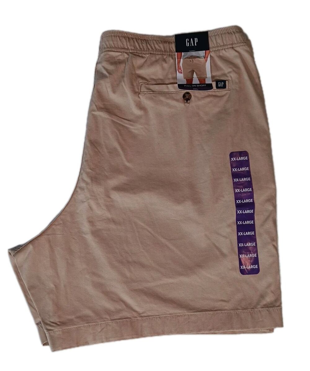 Gap Men's Pull On Short XXL 7" Inseam Stretch Twill Irish Cream Tan